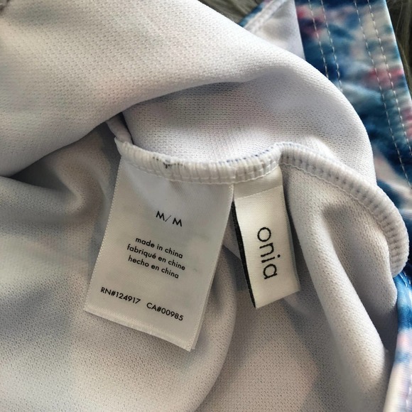 new revolve onia blue tie dye one piece bathing suit swimsuit size medium - Picture 3 of 3